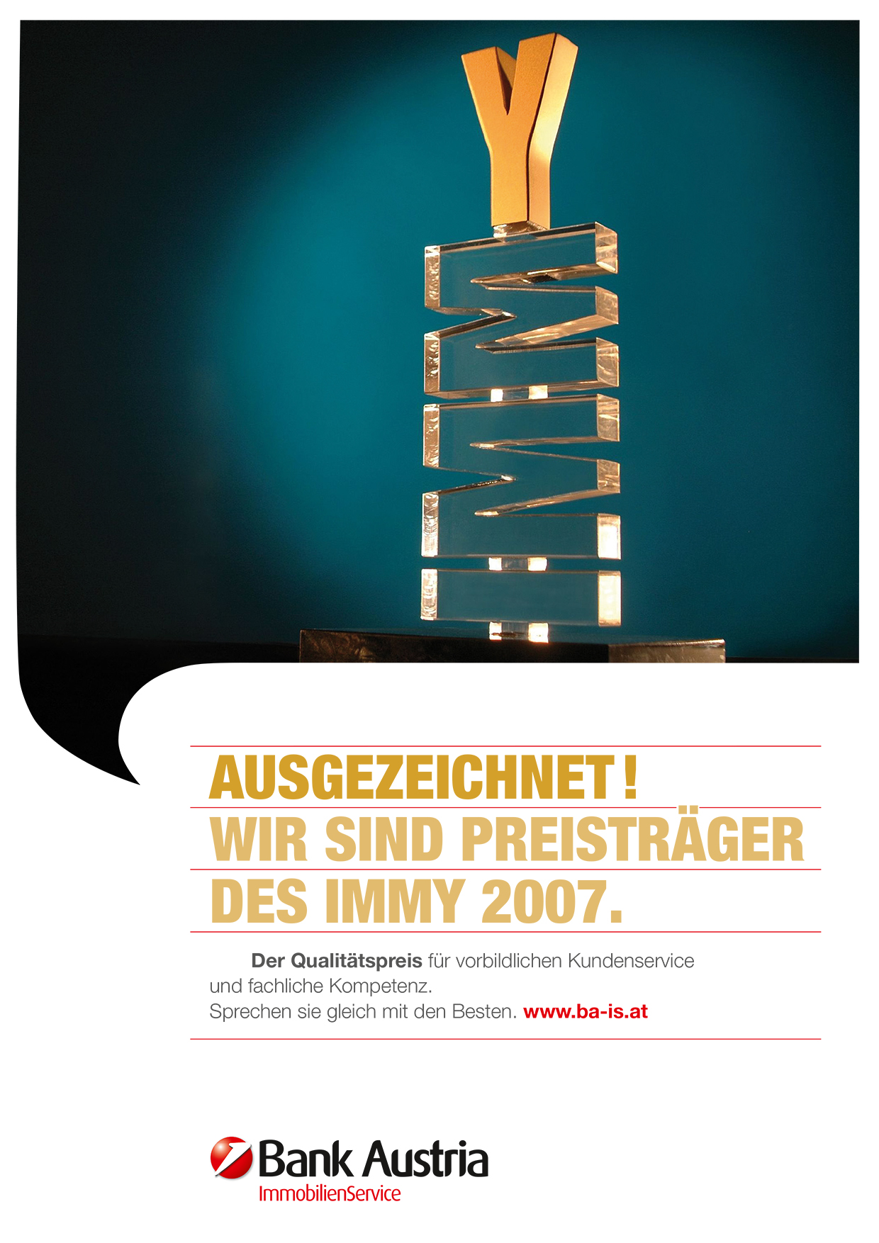 bank austria, inserat